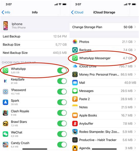 Backup WhatsApp to iCloud