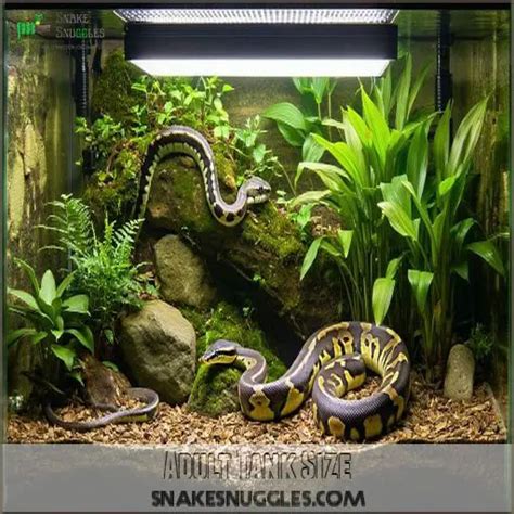 Ball Python Tank Size Chart