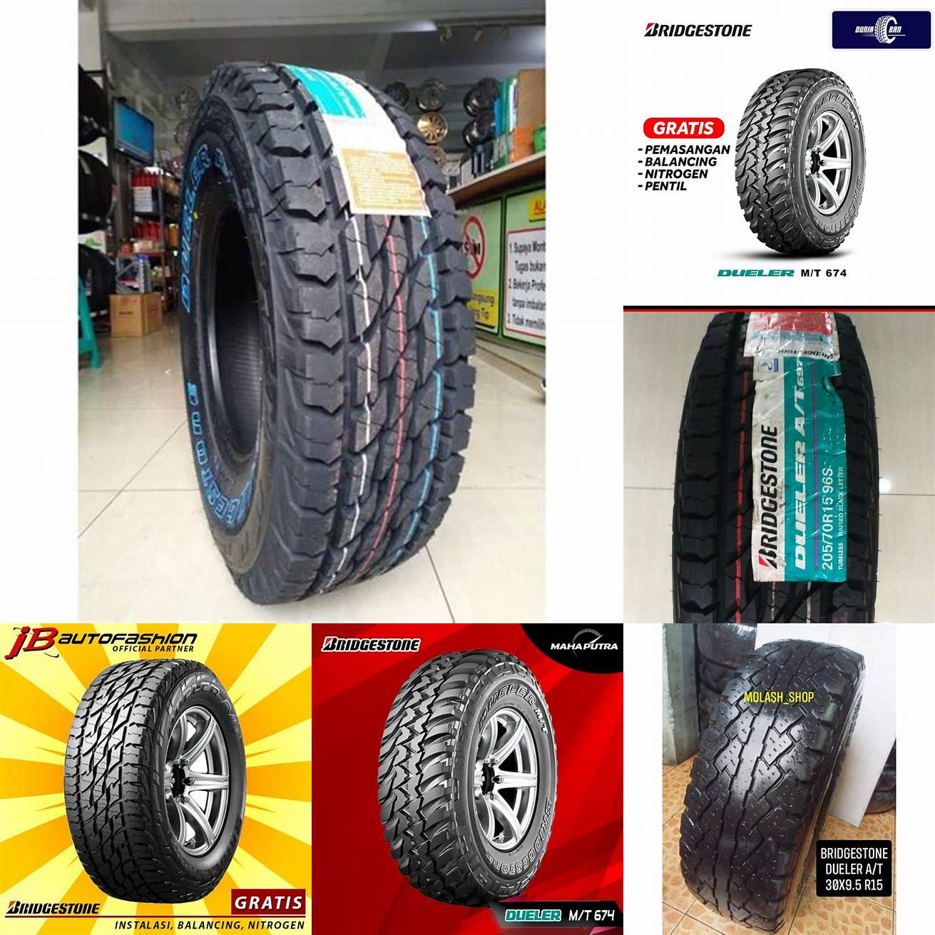 Ban Mobil Bridgestone Dueler AT 001 Rp 2000000 - Rp 2500000