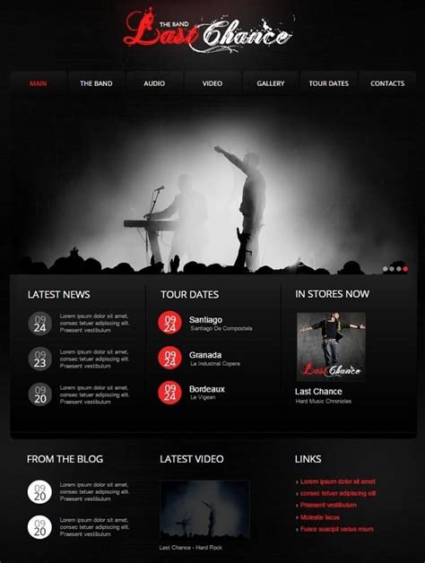 Band Site Template