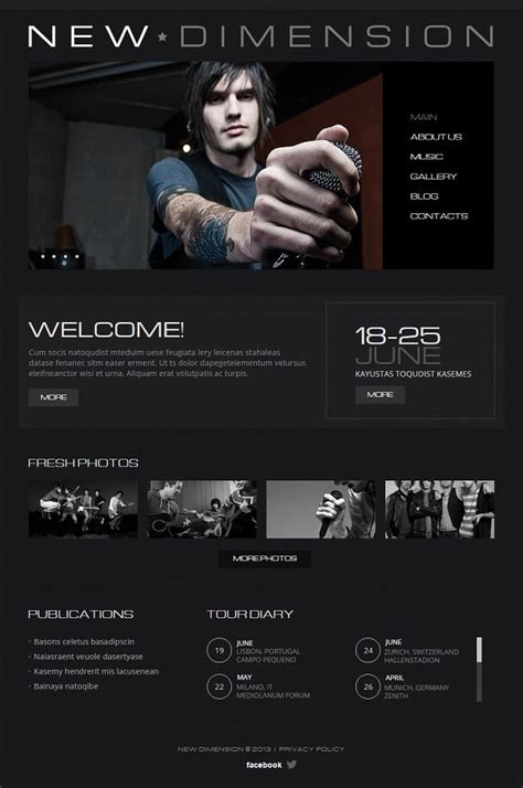 Band Website Template