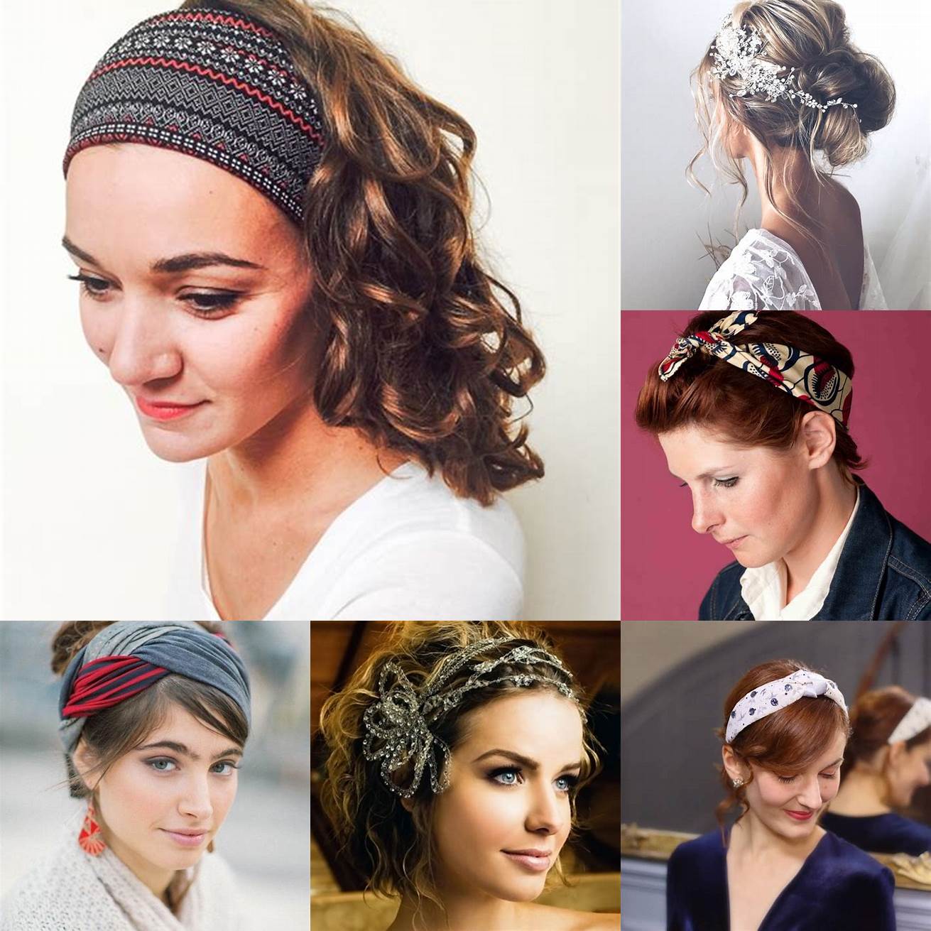 Bandeaux - Les bandeaux sont un choix populaire pour les coiffures de mariage décontractées Les bandeaux peuvent être ornés de perles de strass ou de fleurs pour ajouter une touche délégance à votre look