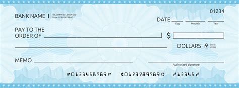 Bank Check Template