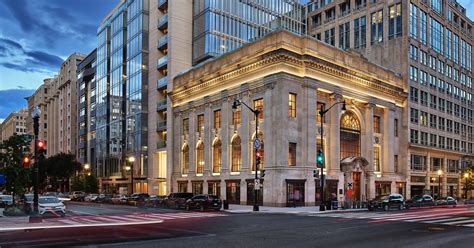 Bank building with customers