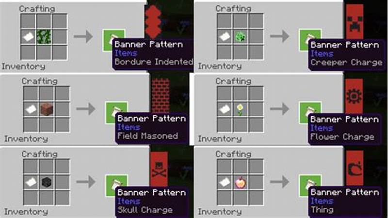 Banner Pattern Recipes Minecraft