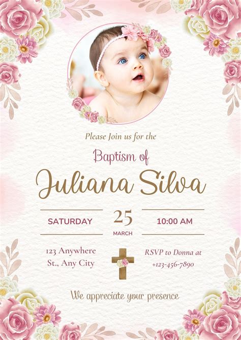 Baptism Invitation Template