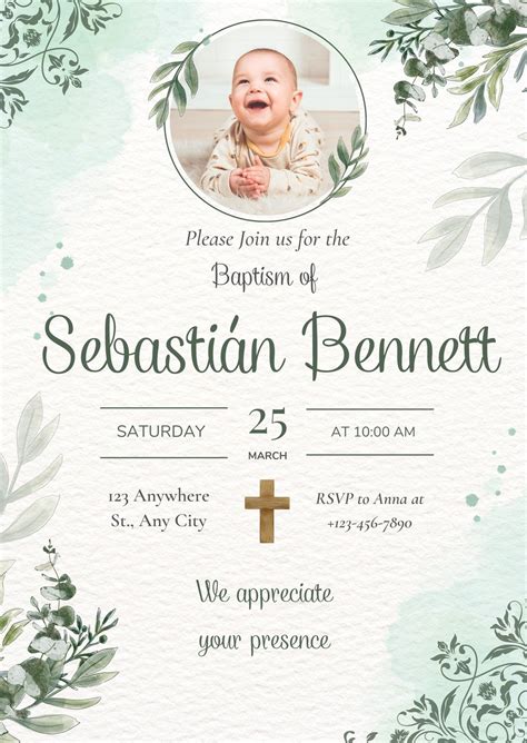 Baptism Invitations Templates