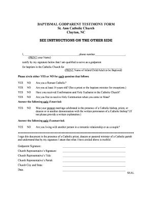 Baptism Testimony Template