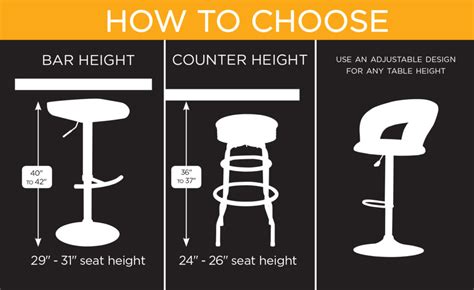 Bar Stool Size Chart