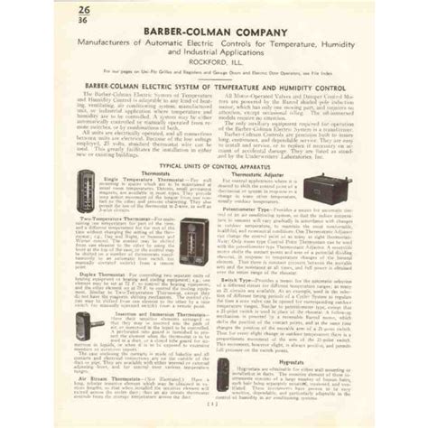 Barber-colman Catalog
