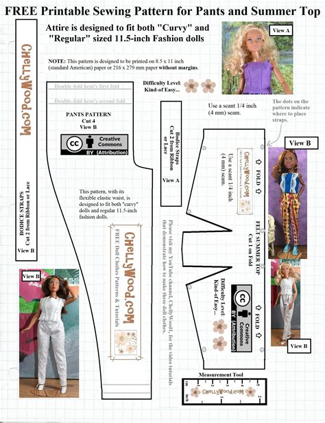 Barbie Clothes Pattern Free Printable