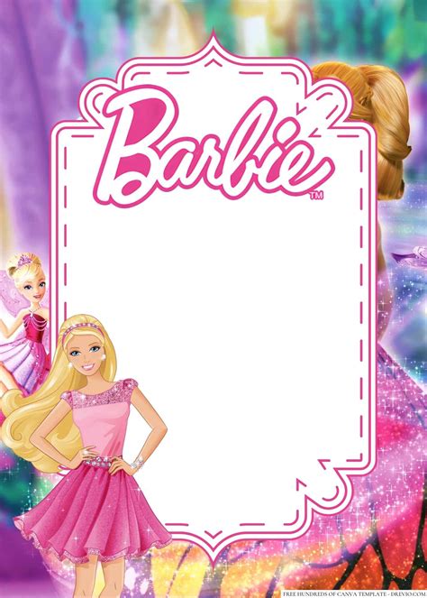 Barbie Invitation Template Free