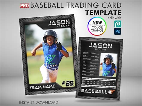 Baseball Card Stats Template
