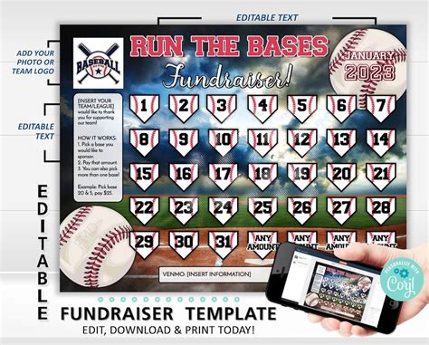 Baseball Fundraiser Template