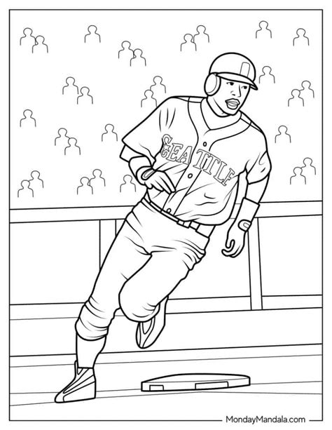 Baseball Player Coloring Pages Printable