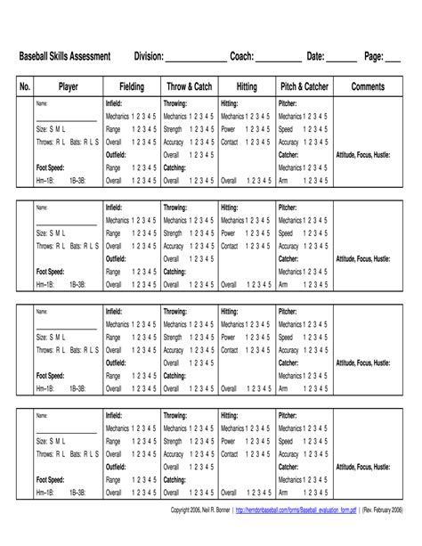 Baseball Tryout Template