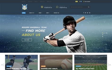 Baseball Web Templates