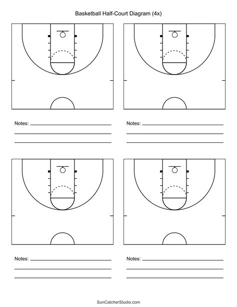 Basketball Half Court Diagram Printable