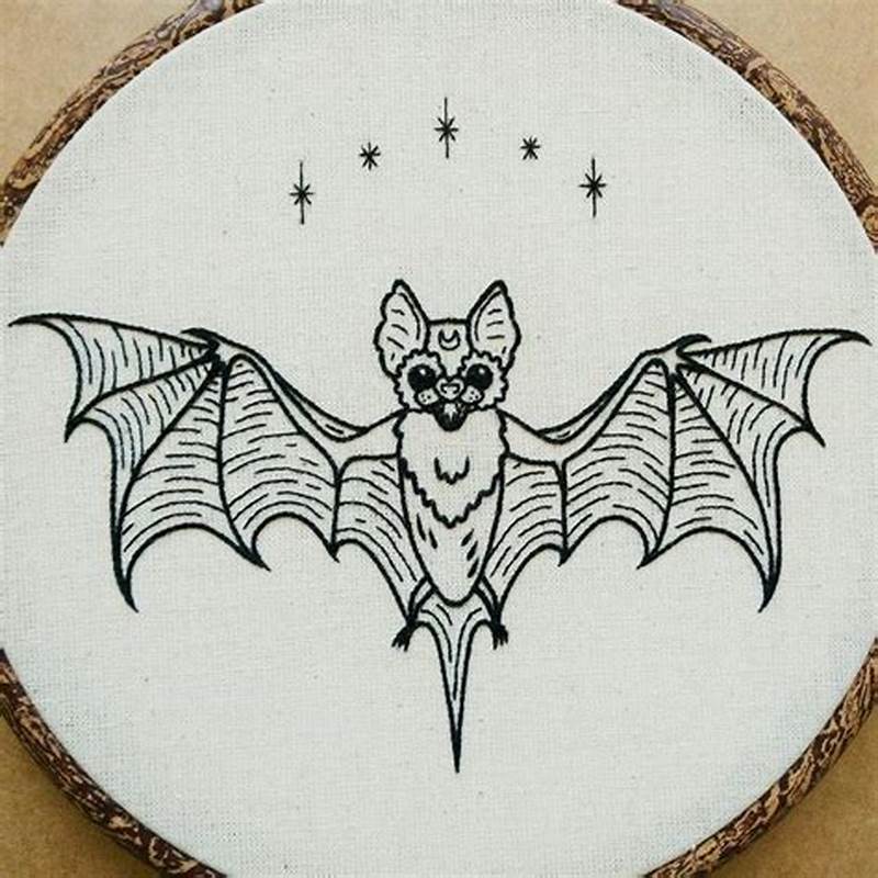 Bat Embroidery Pattern