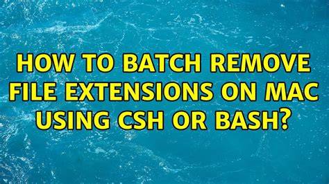Batch Remove file extension