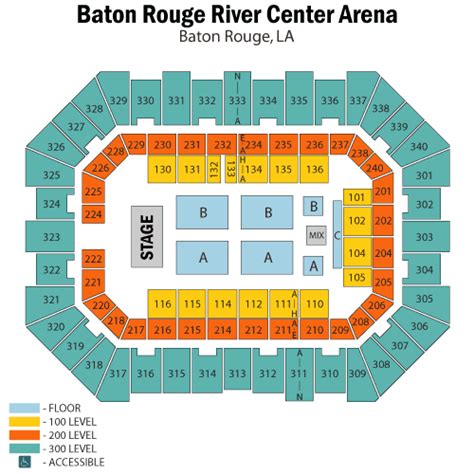 Baton Rouge River Center Seating Chart