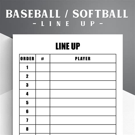 Batting Order Template