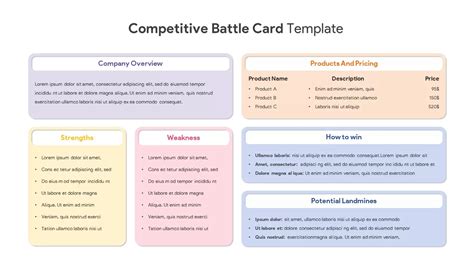 Battle Card Templates