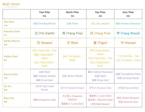Bazi Chart Interpretation Basics