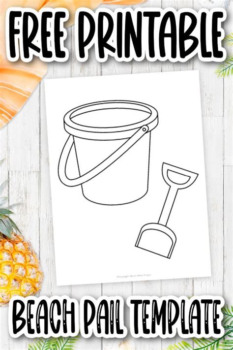 Beach Bucket Template