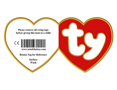 Beanie Baby Tag Template