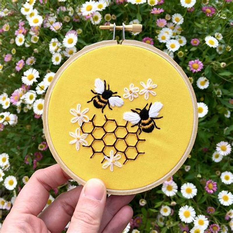 Bee Embroidery Pattern