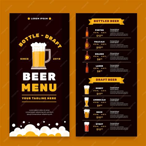 Beer Menu Template