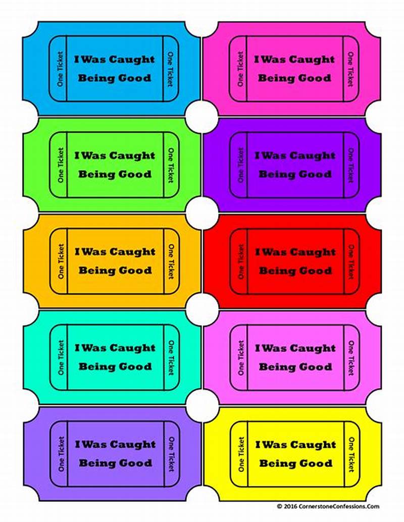 Behavior Tickets Printable
