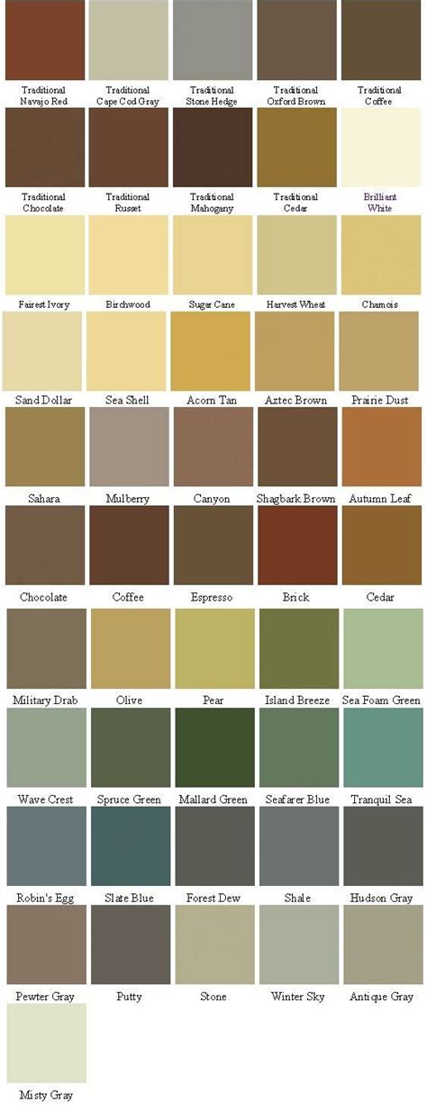 Behr Deck Over Color Chart