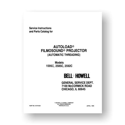 Bell And Howell Replacement Parts Catalog
