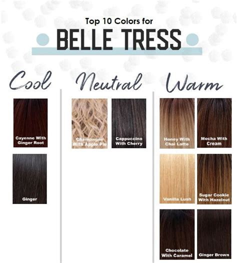 Belle Tress Color Chart