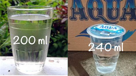 Berapa ml 1 Gelas air di Indonesia