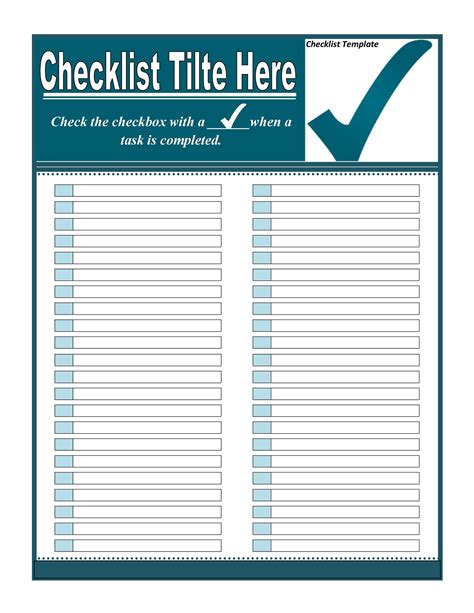 Best Checklist Template