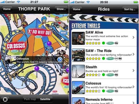 Better integration with social media for the Thorpe Park app