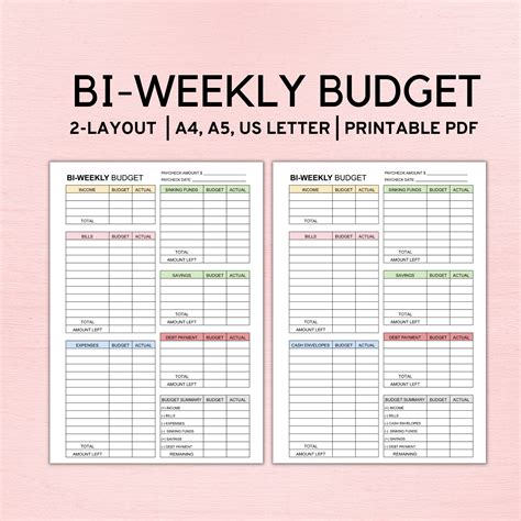 Bi-weekly Budget Template