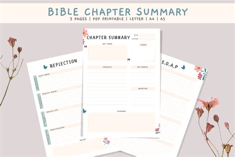 Bible Chapter Summary Template