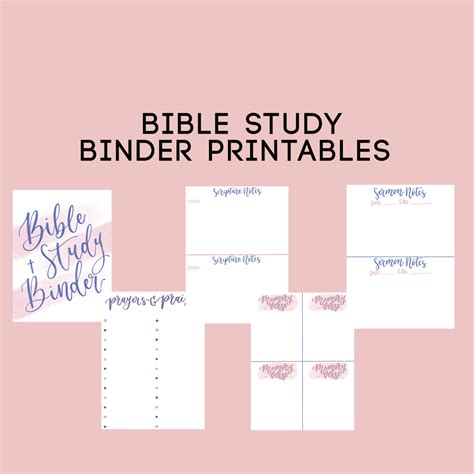 Bible Study Binder Printables Free
