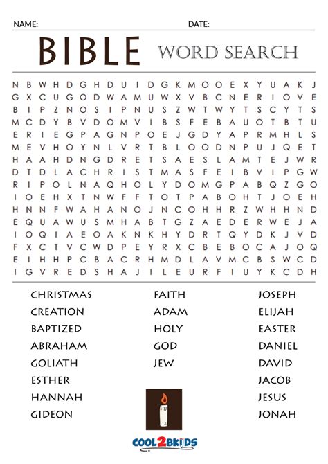 Bible Word Puzzles Printable