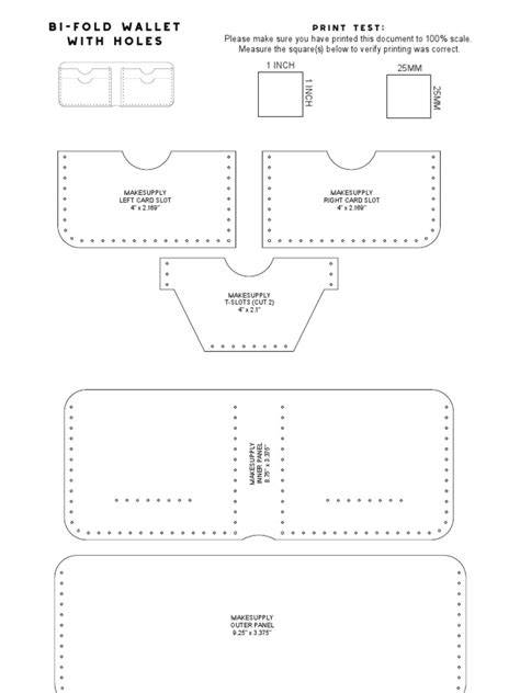 Bifold Leather Wallet Template