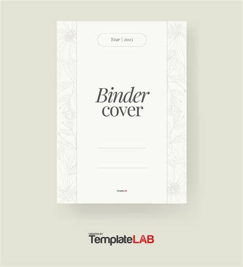 Binder Title Page Template