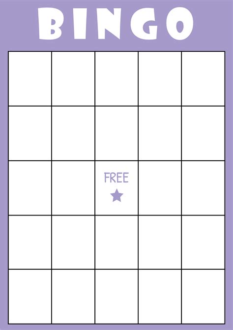 Bingo Card Template Printable
