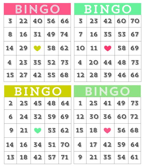 Bingo Printable Boards