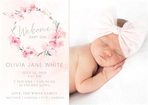 Birth Announcement Template Free
