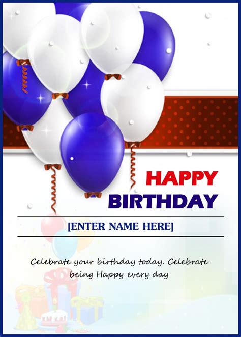 Birthday Card Microsoft Word Template