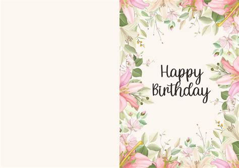 Birthday Card Print Template